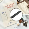thumbnail image 6 of 8.7x1.18x0.78inch Black Wood Signature Punching Tool, Bookbinding Punching Guide Set with Awl and Cradle for DIY Crafts, Notebook, Journals, Planners, 6 of 6