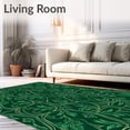 thumbnail image 2 of ODIKA 4'x6' Machine Washable Non-Slip Area Rug, Elegant Vine Trellis Intertwined Foliage Decorative Path High Traffic Rug, Green, 476123, 2 of 7