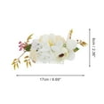 thumbnail image 2 of Unique Bargains 1 Pc Women's Portable Simulated Flowers Side Comb for Parties White Polyester Fabric Iron, 2 of 4
