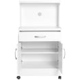 thumbnail image 4 of Pemberly Row Modern Kitchen Wooden Microwave Cart in White, 4 of 5