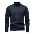 thumbnail image 2 of Men's Turtleneck Cable Knit Sweater Long Sleeve Pullover Casual Winter Top, 2 of 9