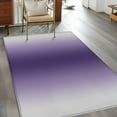 thumbnail image 4 of Dark Purple Grey Ombre 2.7x5 Area Rugs, Modern Abstract Art Gradient Non-Skid Rubber Backing Large Rectangle Rugs - Living Room Bedroom Home Office, Indoor Floor Mat Carpets Washable Rug, 4 of 9