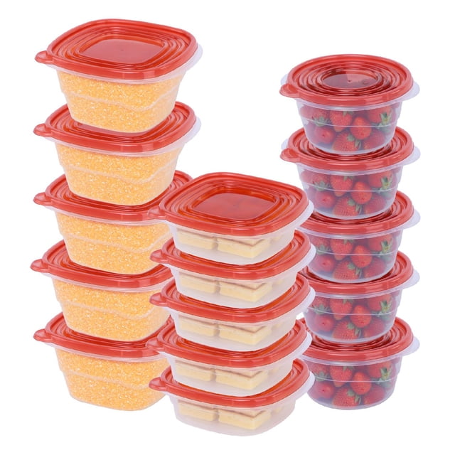 Juego de Contenedores Toppers de Plástico 15 Piezas COLORCONT15 ColorHome rojo