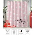 thumbnail image 3 of Touchbetter Pink Valentine''s Day Shower Curtain, Valentines Love Heart Shower Curtains Set with Hooks, Waterproof Fabric Bathroom Curtains Decor Home Accessories,Stall 36 X 72 Inch, 3 of 6