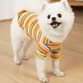 thumbnail image 6 of Dog Shirt Cotton Thick Warm High Collar Long Sleeve Elastic Striped Dog Clothes, Suitable for Autumn and Winter, 6 of 8