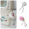 thumbnail image 2 of Necvior Alloy Plush Fuzzy Balls Snowflake Phone Chain Cellphone Charm for Winter Parties, 2 of 12