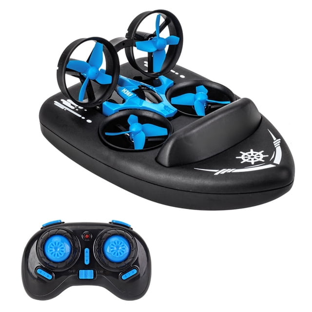 Drone RC JJRC JJRC H36F TERZETTO 3 en 1 Drone Barco Coche Agua Modo Tierra Modo Aire Modo 3 Altitud Mantener Modo sin cabeza RC Quadcopter Regalo para niños JJRC Drone RC