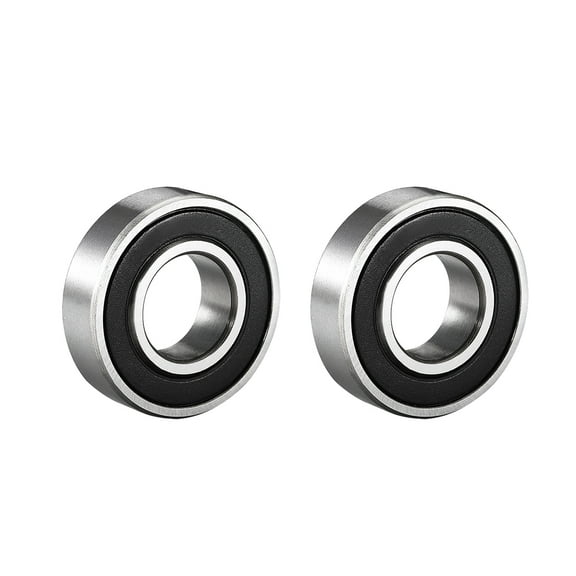 Deep Groove Ball Bearing 6002RS Double Sealed, 15mm x 32mm x 9mm Carbon Steel Bearings, 2Pcs