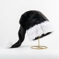 thumbnail image 2 of Christmas Hat Adult Velvet Black Santa Hats Christmas Outfit, 2 of 3
