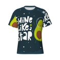 thumbnail image 3 of Naloa Avocado in Space1 Men's T-Shirt Sport T-shirt Men's Basic Tee Casual Men's Shirt, Round Neck, Short Sleeves - 3X-Large, 3 of 5