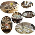 thumbnail image 5 of Juego de mesa de comedor de 6 manteles de cocina lavables y fáciles de limpiar, juego de mesa de vinilo de Pvc tejido resistente al calor, 30x45 cm, color marrón, 5 of 5