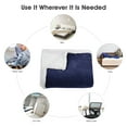 thumbnail image 4 of LANGRIA Reversible Flannel/Sherpa Throw Blanket Soft Cozy Warm Plush Fuzzy Easy Care Couch Sofa Bed Blankets, 60 x 80 Inches Navy Blue, 4 of 7
