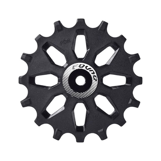 Greeniant Polea de cambio trasera práctica FOVNO, resistente al desgaste, ligera, guía de anchos, soporte de rueda, guía de volante Ciclismo Negro 16T