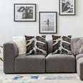 thumbnail image 3 of Acheng Throw Pillowcase Tri Color Brown Cowhide Print Throw Pillow Cover(Not Real Cowhide Not Faux Fur),Set of 2 White, 3 of 6