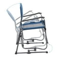 thumbnail image 3 of EVER ADVANCED Rocking Camping Chair, Outdoor Folding Rocker with Cup Holder, Steel, Supports 300 lbs, Blue, 3 of 16