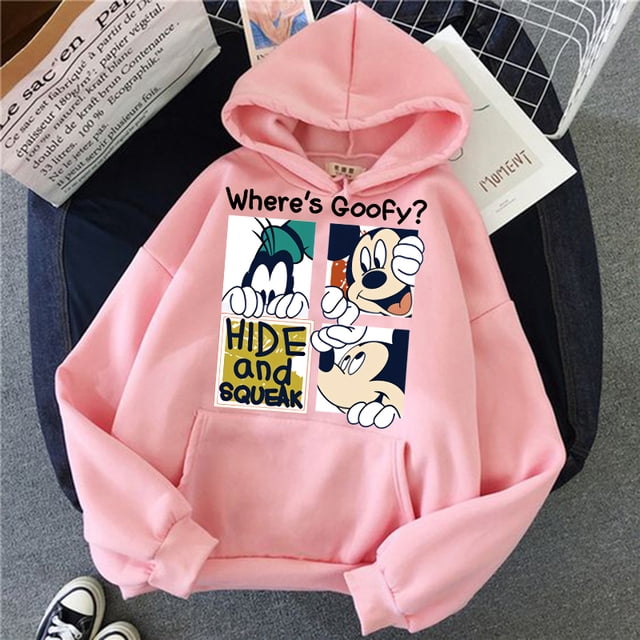 2024 Minnie Disney Sudadera con capucha Crop Top Mickey Mouse mujeres sudaderas con capucha niños niñas ropa de calle Harajuku
