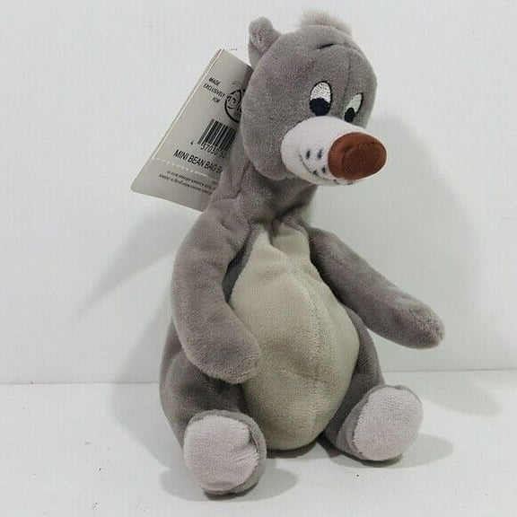Baloo Bear Bean Plush Jungle Book 8" Stuffed Disney Store Soft Animal New RARE