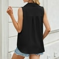thumbnail image 4 of Womens Tank Tops 2025 Loose Fit Casual V Neck Shirts Flowy Sleeveless Summer Tops Black L, 4 of 7