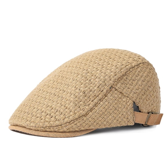 Men Newsboy Gatsby Hats Linen Warm Caps Casual Outdoor Driving Golf Beret Hat