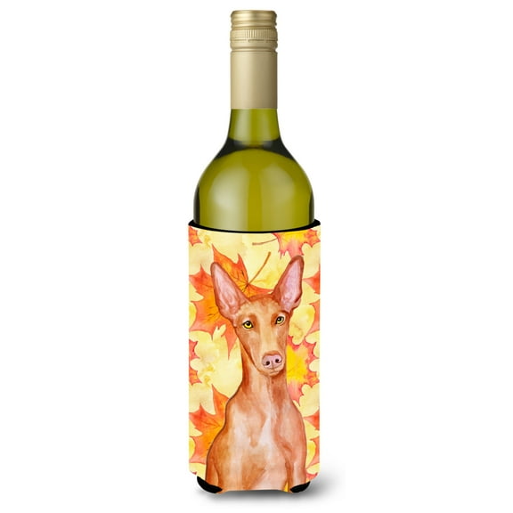 Carolines Treasures BB9976LITERK Pharaoh Hound Fall Wine Bottle Beverge Insulator Hugger Wine Bottle multicolor