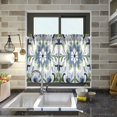 thumbnail image 4 of Yayeee Kitchen Curtains Tier Pair Light Filtering 27"x24" Rod Pocket Short Cafe Window Panel, Green Floral, 4 of 7