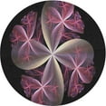 thumbnail image 1 of Ahgly Company Machine Washable Indoor Round Transitional Midnight Gray Area Rugs, 4' Round, 1 of 7