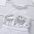 thumbnail image 4 of iEFiEL Girls Sleeveless Mesh Leotard Splice Sequins Ballet Dance Gymnastics Leotard Dress, 4 of 7