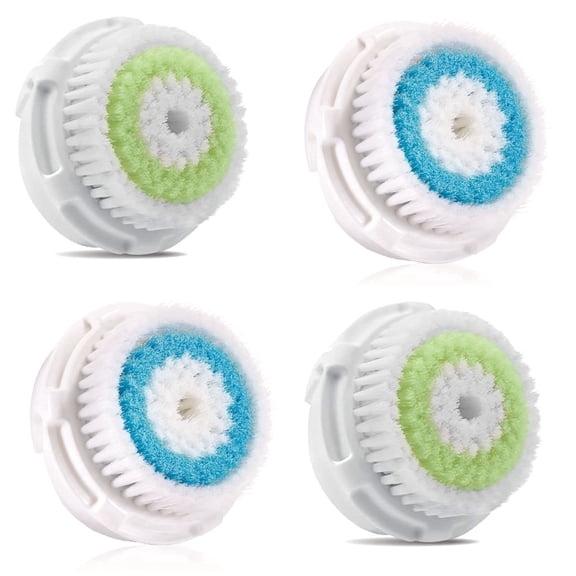 TreatMe100 Acne & Deep Pore Facial Brush Head Refills for Clarisonic Mia, Addresses Acne & Clogged Pores, Easy Replacement Instructions, 4 Ct