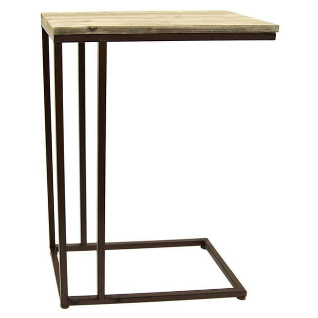 Plutus PBTH94506 Support Moderne en Métal et Bois, Brun