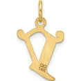 thumbnail image 3 of 14K Yellow Gold Diamond-Cut Letter V Initial Charm (Width 12.3) (Length 21) - Jbsp, 3 of 5