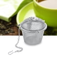 thumbnail image 2 of 6.5cm Practical Tea Ball Steel Mesh Seasoning Bag Filter Cooking Strainer Basket for Spices Loose Leaf Tea, 2 of 9