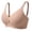 Beige, variant on Alkepwun Full Coverage Jelly Bras Push-Up No Underwire Lightweight Breathable Adjustable Straps Running Sports Bra Solid Color Plus Size Lace Seamless Lift-Up Underwear