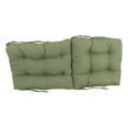 thumbnail image 2 of 18-inch by 38-inch Solid Twill Tufted Chair Cushion Green-Color, 2 of 2