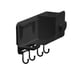 thumbnail image 2 of Soporte de pared para secador de pelo con gancho y soporte para teléfono. Organizador de baño sin taladro. Estante de almacenamiento de plástico negro (1 pieza). Rkxzt, 2 of 9