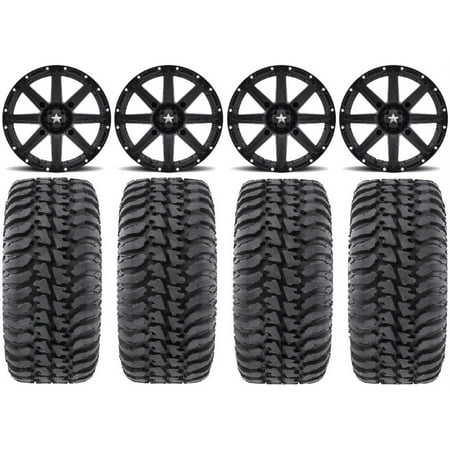 MSA Black Clutch 14 UTV Wheels 28 Regulator Tires Polaris RZR XP 1000 / PRO XP / Ranger XP 900/1000