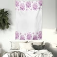 thumbnail image 4 of Floral Tapestry, Graphic Lilac Flower Blossoms on White Background Spring Nature Illustration, Wall Hanging for Bedroom Living Room Dorm Decor, 60W X 80L Inches, Lilac and White, by Ambesonne, 4 of 5