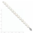 thumbnail image 3 of Primal Silver Sterling Silver Rhodium 8-9mm White Freshwater Cultured Pearl Bracelet, 3 of 6