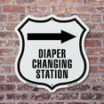thumbnail image 4 of Diaper Changing Station Right (5 Pack) 12 inch X 12 inch Shield-Shaped Rust-Free Aluminum Metal Signs Weather Resistant Made in the USA, 4 of 6