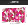 thumbnail image 4 of XMXT Non-Slip Gaming Mouse Pad, Fuchsia Mosaic Print Mousepad Computer Keyboard Mats Desk Pads Office Decor Accessories, 15.8"x29.5", 4 of 8