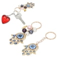 thumbnail image 4 of FitBest 4Pcs Gold Evil Eye Pearl Pendant Keychain Decoration, 4 of 10