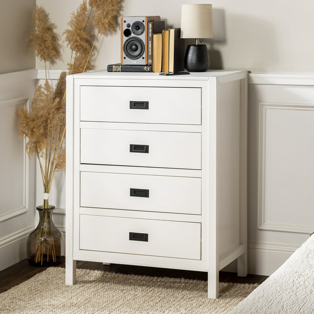 Annabelle Four Drawer Solid Wood White Dresser by Chateau
