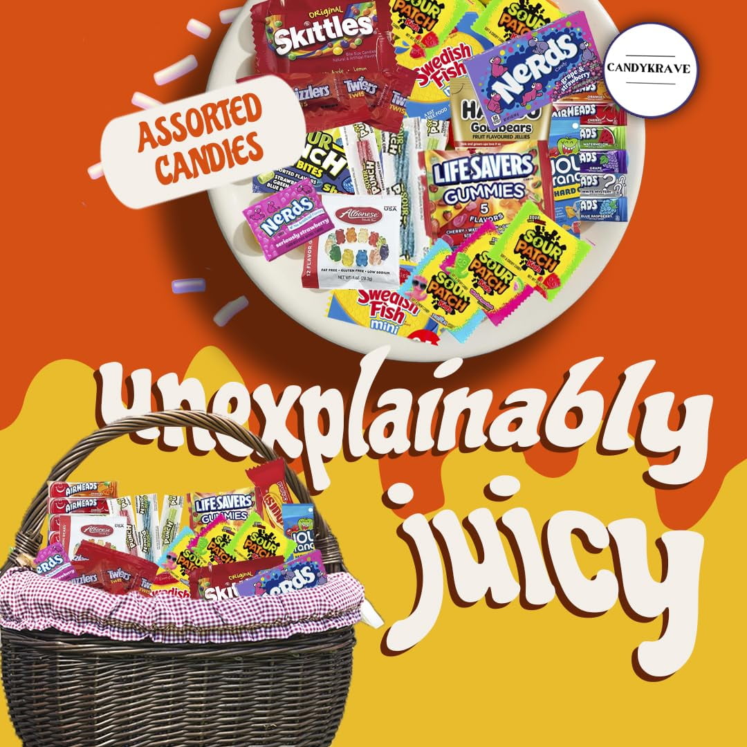 assored candy variey pack bulk - 3 lb Candy Bulk Mixed Candy Assormen Bag Bulk Candy Individually Wrapped - Variey Candy for Pary, Pinaa and oher Occasions.