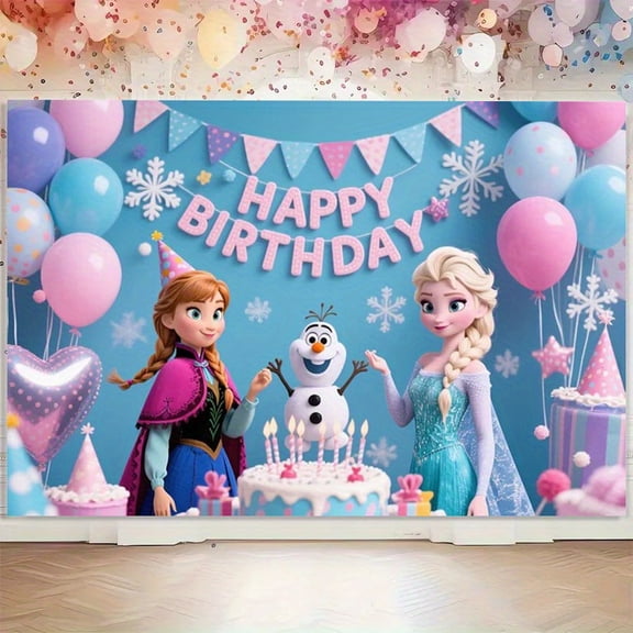 Frozen birthday themed party banners are perfect for birthday celebrations, photo shoots and home decor.