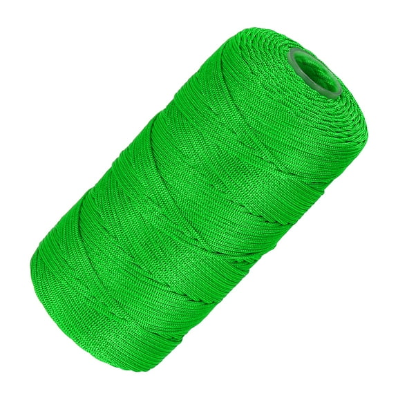 Uxcell Nylon String Cord 1.5mm x 218 Yards Macrame Rope Braided Thread Twine for Jewelry Making, Fruit Green