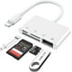thumbnail image 1 of Lector de Tarjetas SD/TF Innotech para iPhone y iPad Adaptador de Cámara Lightning a USB 4 en 1, 1 of 8