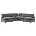 thumbnail image 2 of Modway Commix Sectionnel de Mobilier de Patio Extérieur 5 Pcs, Charbon, 2 of 10