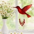 thumbnail image 5 of Red Hummingbird Acrylic Hanging Ornament – Window/Garden Decor (9.8in, Stained-Glass Style), 5 of 8
