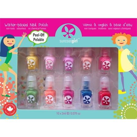 Kids Washable, Water Based Nail Polish Party Palette