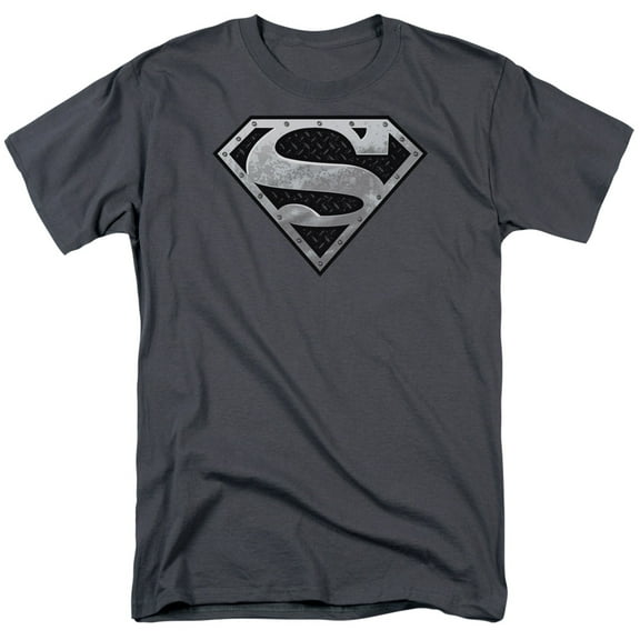 DC Comics - Superman - Super Metallic Shield - Adult Unisex T-Shirt - Gray