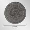 thumbnail image 4 of Mrehloy Woven Round Placemats Set of 6, 15 '' Gray Cotton Braided, Farmhouse Coastal Kitchen Decor, Washable Heat Resistant Table Mats, 4 of 8